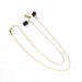 Gold Necklace - Triple Tiny Charm Ball/Weight/Bar Necklaces 5mm Paper 
