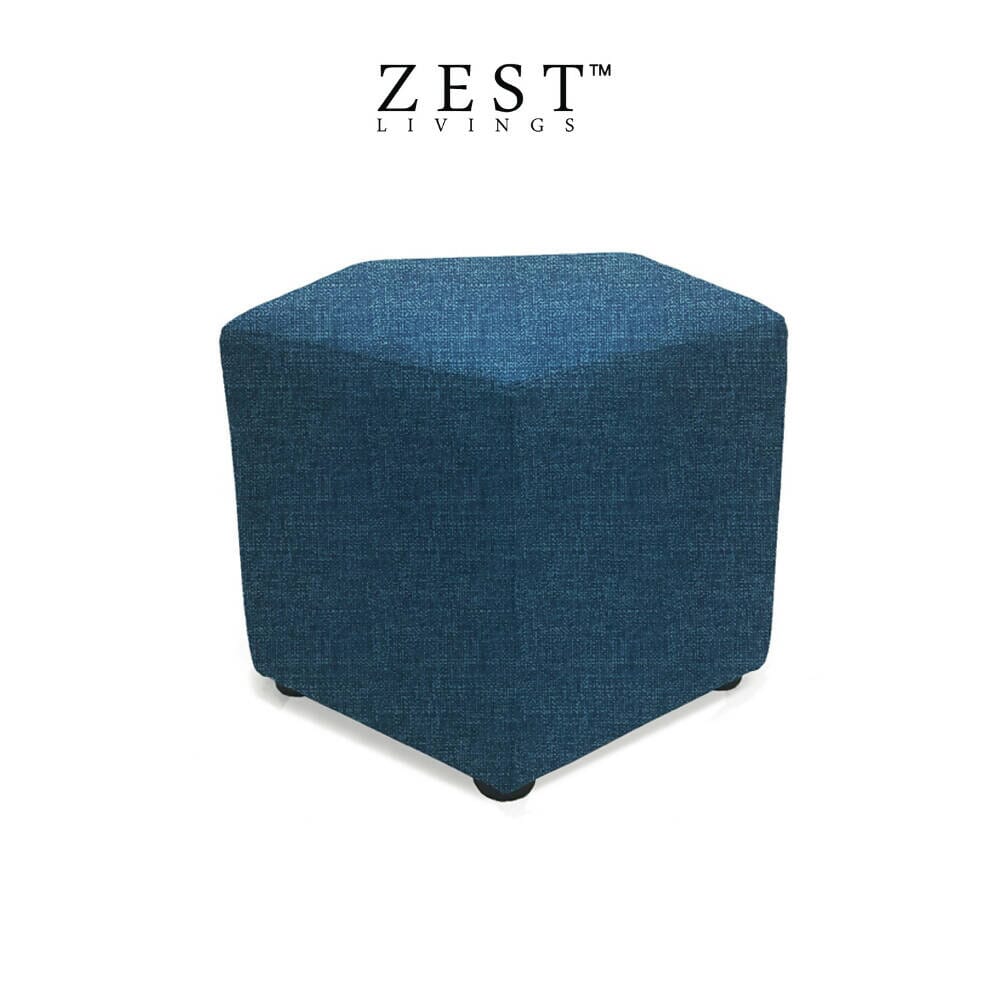 Penta Cube Ottoman | Minimalistic Chic Design Stools Zest Livings Online Blue 