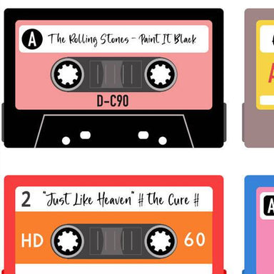 Personalised Cassette Playlist Print - Personalised Prints - Big Red Chilli - Naiise
