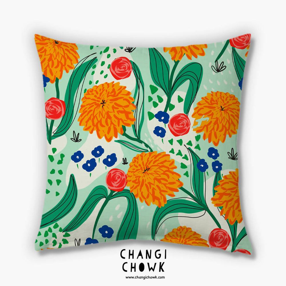 Cushion Cover - Marigold blooms - Cushion Covers - Changi Chowk - Naiise