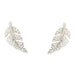 Philodendron- Crystal Leaf Stud Earrings Earring Studs Forest Jewelry 