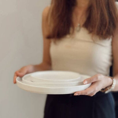 Petit Waves Ceramic Plate Plates Curates Co 