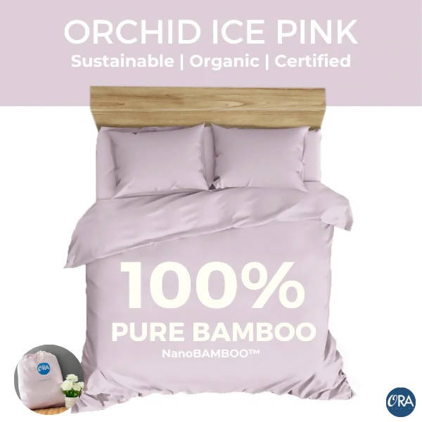 100% Natural Bamboo Bedsheet set - 3.5" Ice Pink Bedsheets Ora Bedding 100% Natural Bamboo Bedsheet set - 3.5" Ice Pink 