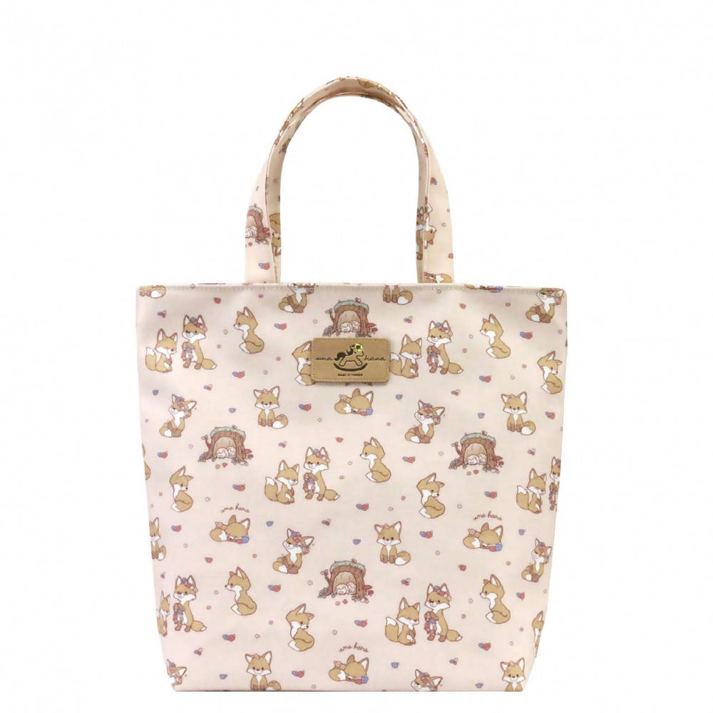Uma hana Bucket Bag Medium Printed Handbags Iluvo Fox and Flower Pink 