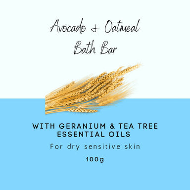 Avocado & Oatmeal Bath Bar with Geranium & Tea Tree Essential Oils Soaps SoapCeuticals 
