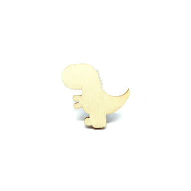 Adorable T-Rex Wooden Brooch Pin - Brooches - Paperdaise Accessories - Naiise
