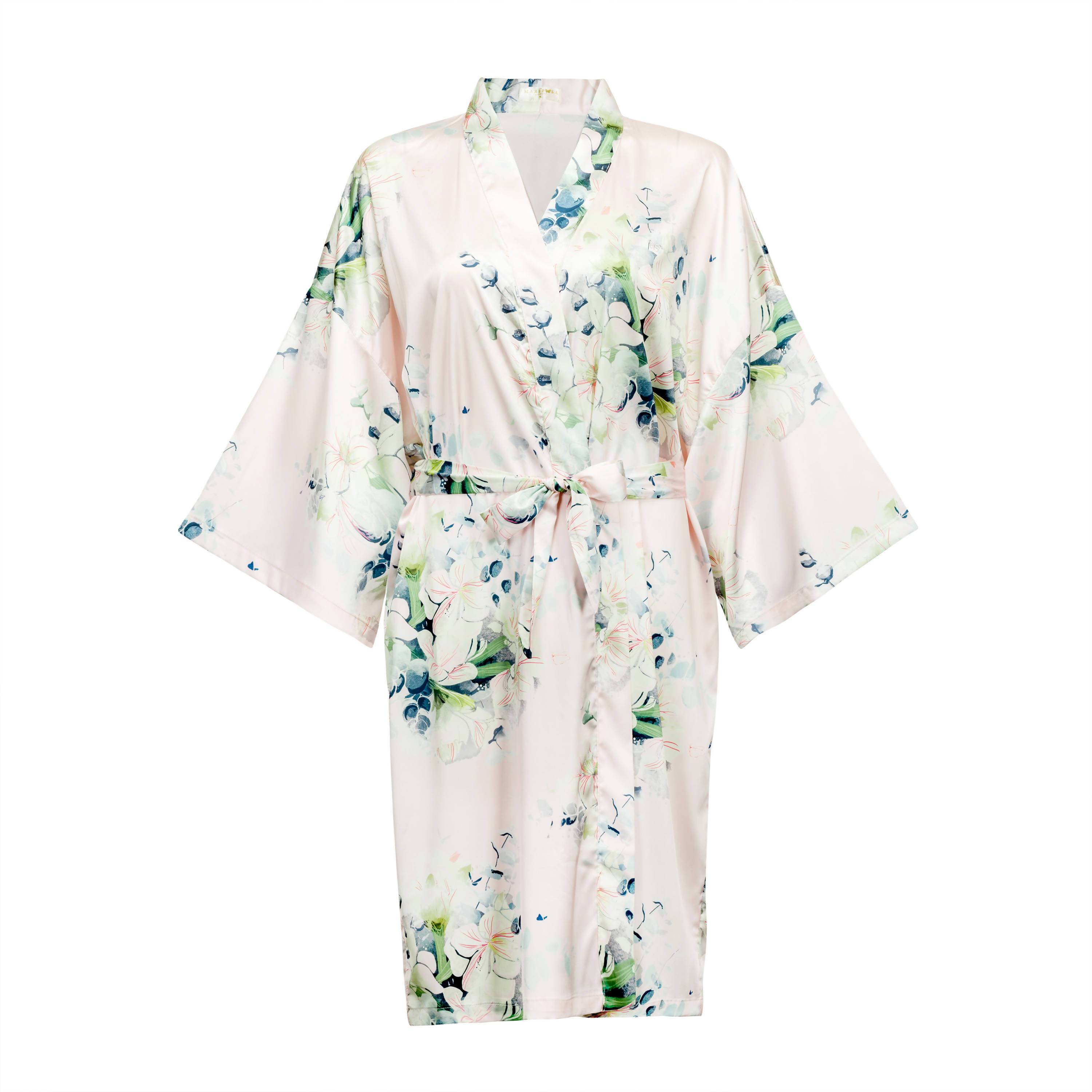 Amaryllis Kimono Robe (Midi) - Sleepwear for Women - The Mariposa Collection - Naiise