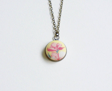 Annabeth Rose Handmade Fabric Button Necklace - Necklaces - Paperdaise Accessories - Naiise