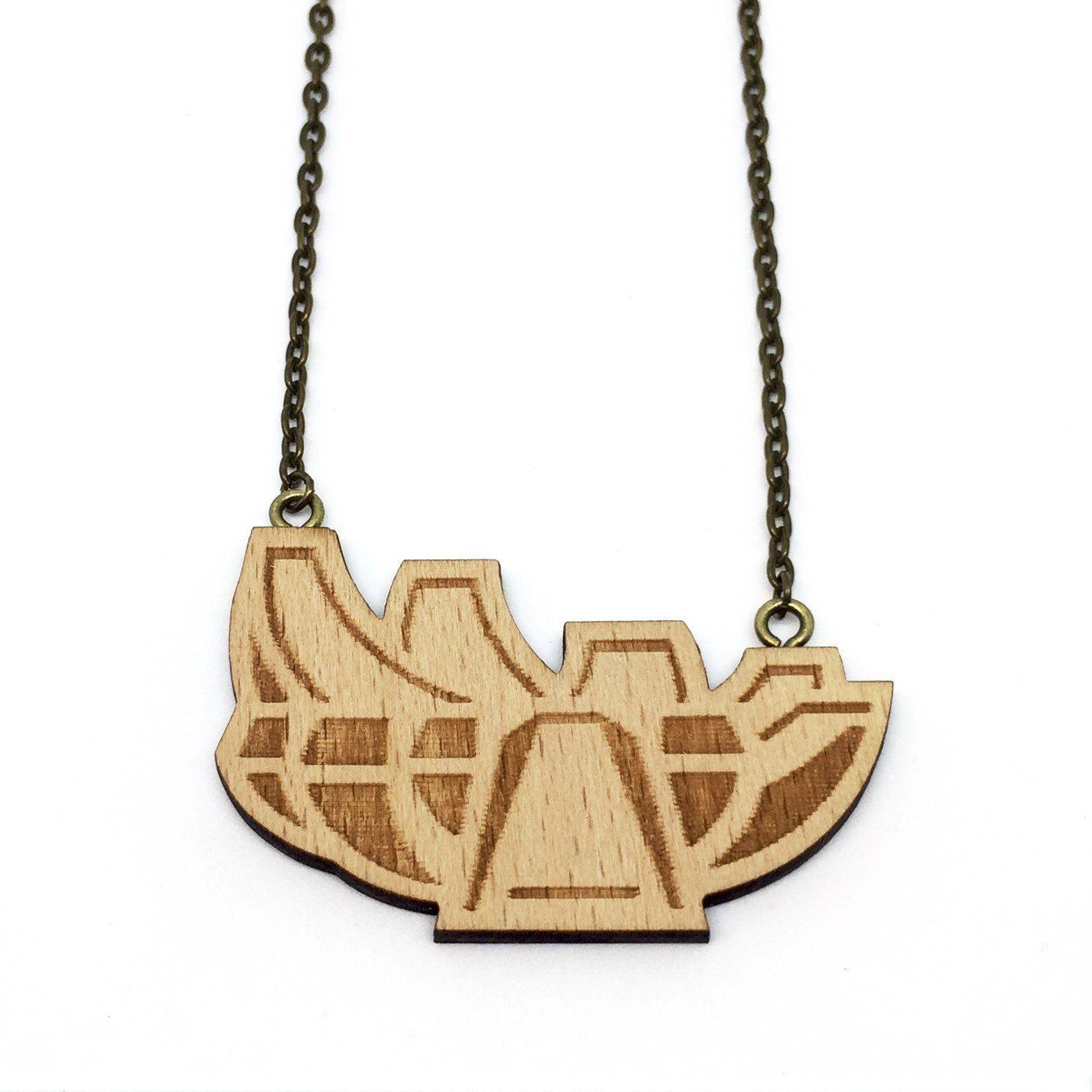 ArtScience Museum Wood Pendant Necklace - Local Jewellery - Paperdaise Accessories - Naiise