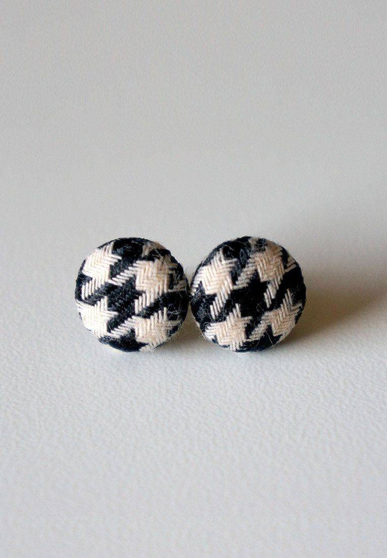 Baby Houndstooth Stud Earrings - Earrings - Paperdaise Accessories - Naiise