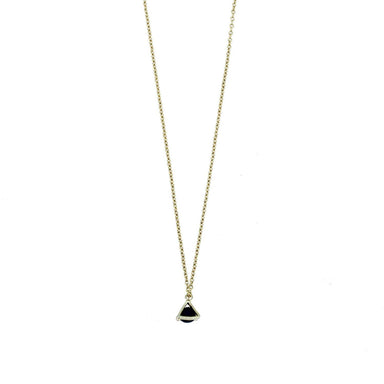 Gold Necklace - Tiny Triangle Charm Necklaces 5mm Paper 