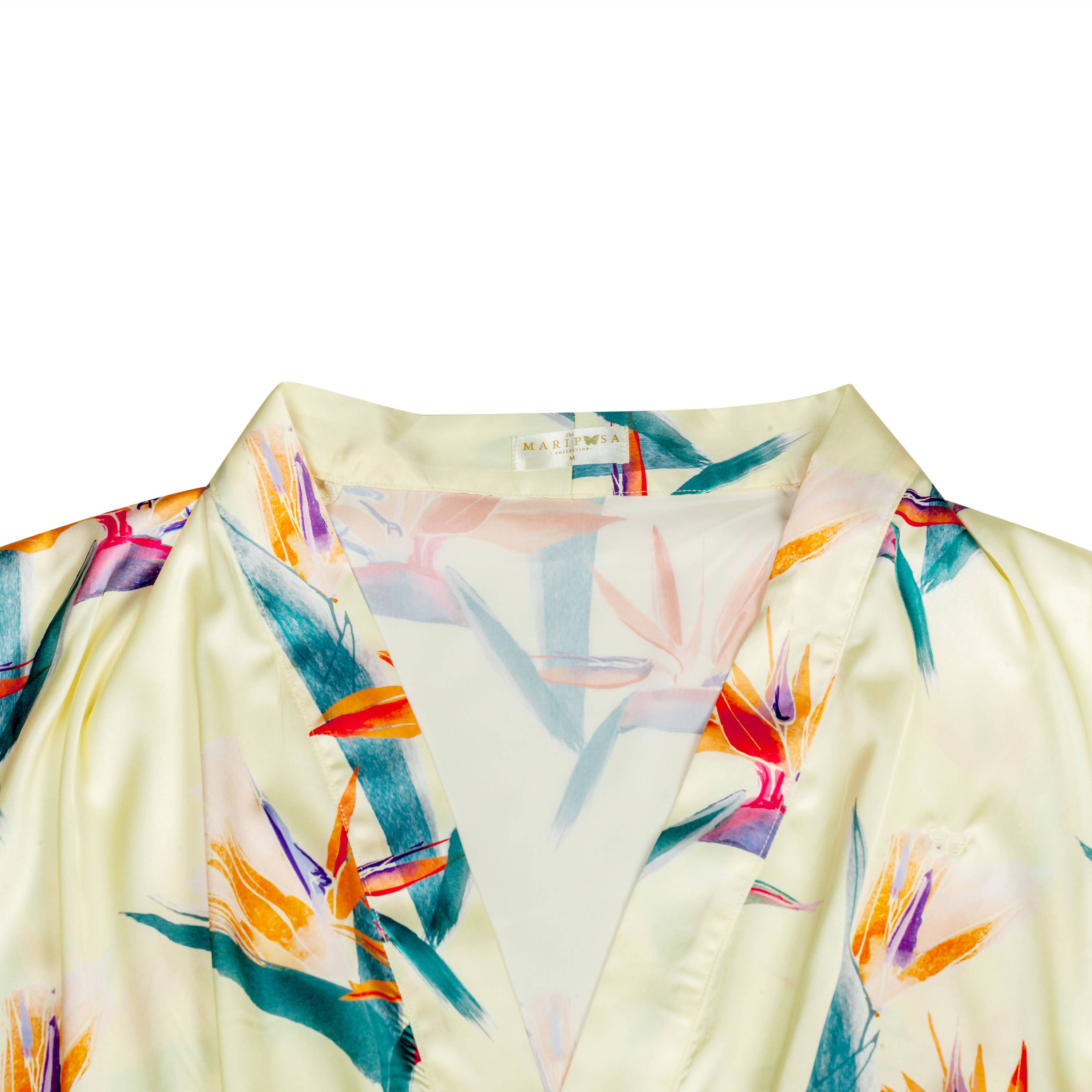 Birds of Paradise Kimono Robe (Short) - Sleepwear for Women - The Mariposa Collection - Naiise