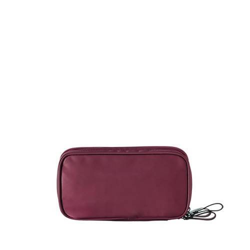 ITHINKSO Double Zip Make Up Burgundy - Makeup Pouches - Iluvo - Naiise