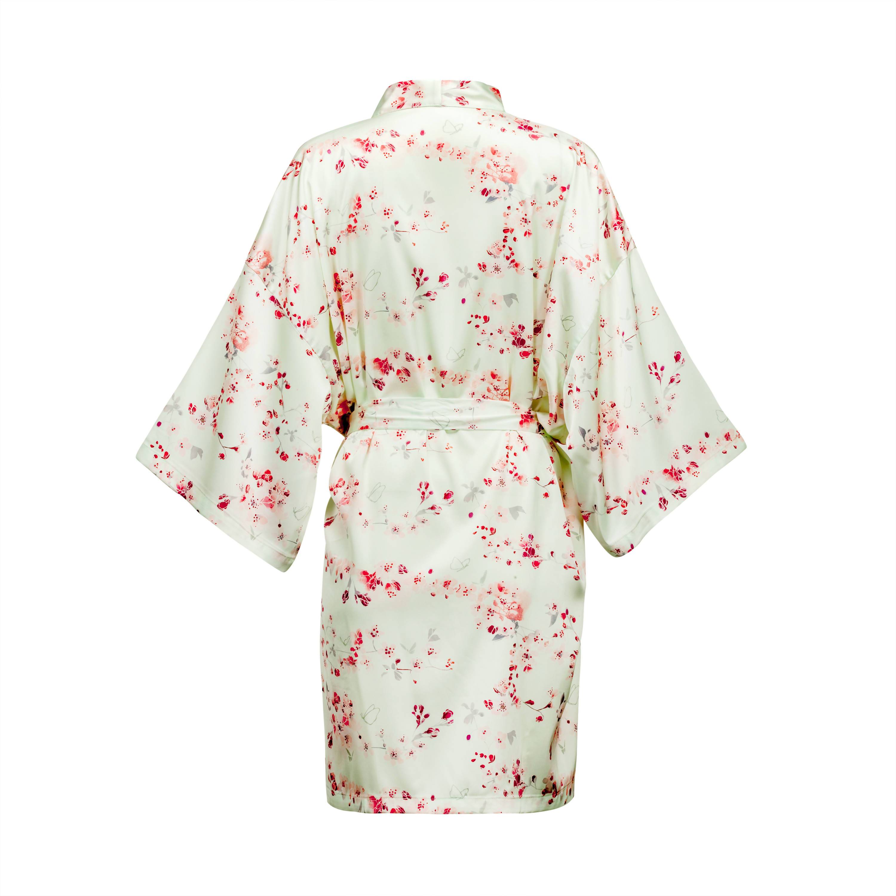 Cherry Blossom Kimono Robe (Short) - Sleepwear for Women - The Mariposa Collection - Naiise