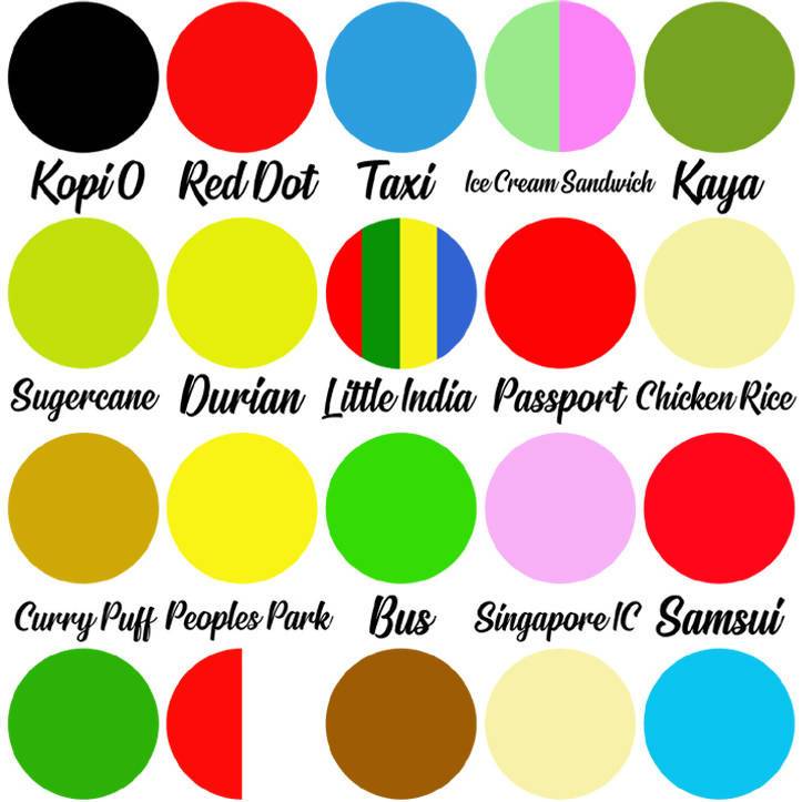 Colours of Singapore (Circles) Print - Local Prints - Big Red Chilli - Naiise