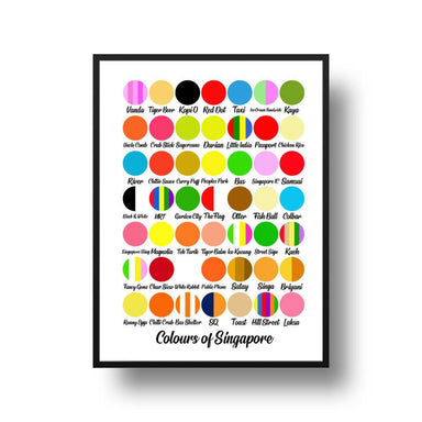 Colours of Singapore (Circles) Print - Local Prints - Big Red Chilli - Naiise