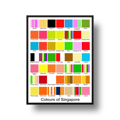 Colours of Singapore (Squares) Print - Local Prints - Big Red Chilli - Naiise