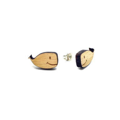 Cute Baby Whale Laser Cut Wood Earrings - Earrings - Paperdaise Accessories - Naiise