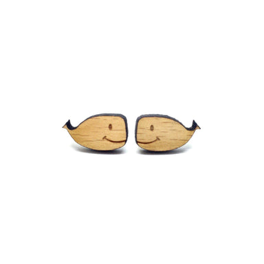 Cute Baby Whale Laser Cut Wood Earrings - Earrings - Paperdaise Accessories - Naiise