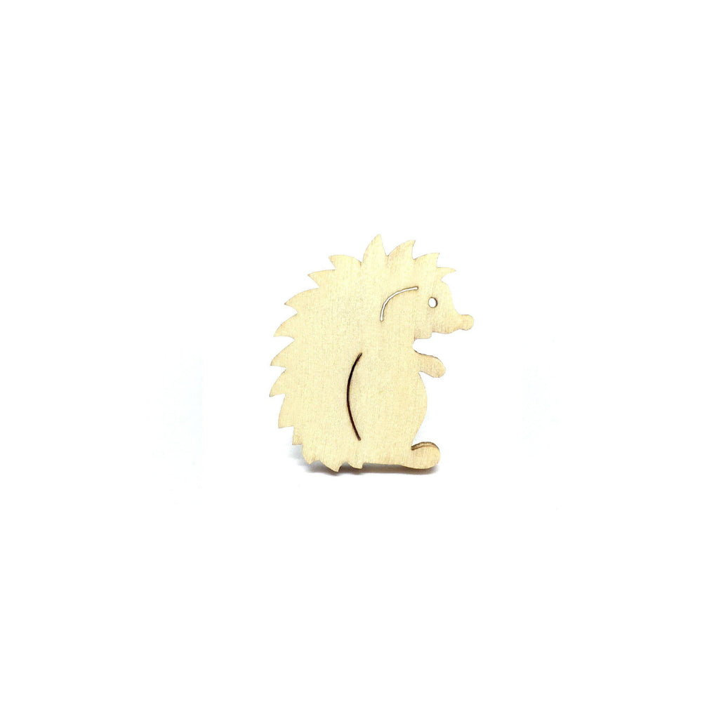 Cute Hedgehog Wooden Brooch Pin - Brooches - Paperdaise Accessories - Naiise