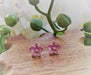 Dendrobium Violet Purple- Petite Orchid Stud Earrings in Rose Gold Plating - Local Jewellery - Forest Jewelry - Naiise