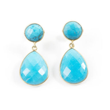 Turquoise Drop Earrings Earrings Colour Addict Jewellery 