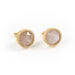 Rose Quartz Round Stud Earrings Earrings Colour Addict Jewellery 