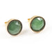 Green Onyx Round Stud Earrings Earrings Colour Addict Jewellery 