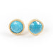 Turquoise Round Stud Earrings Earrings Colour Addict Jewellery 