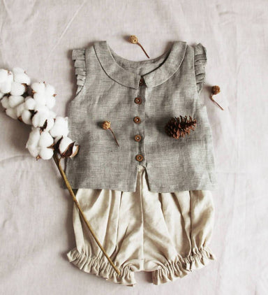 Emma Set (cotton linen) - Kids Clothing - Little Happy Haus - Naiise