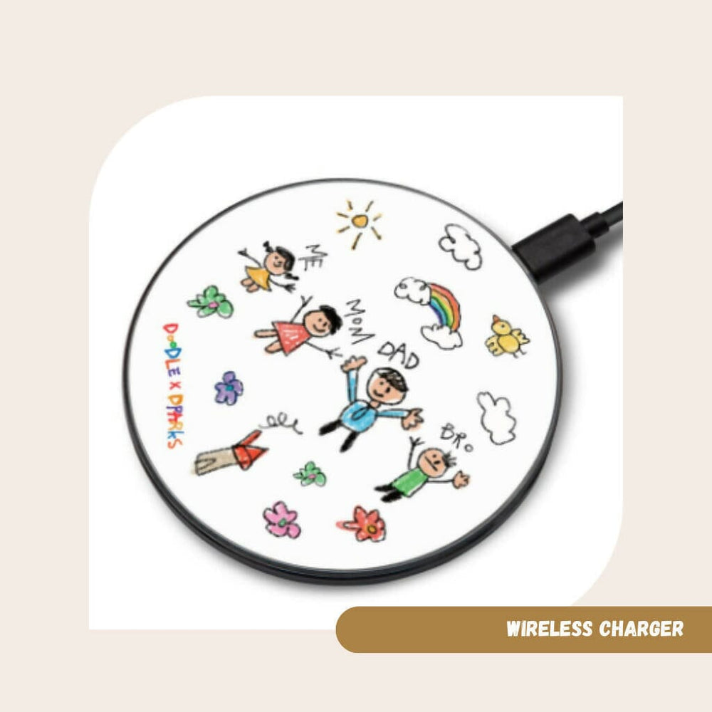 Wireless Charger - Doodle Personalised Chargers DEEBOOKTIQUE HOME SWEET HOME 