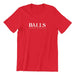 Huge Balls Crew Neck S-Sleeve T-shirt Local T-shirts Wet Tee Shirt / Uncle Ahn T / Heng Tee Shirt / KaoBeiKing Red XS 