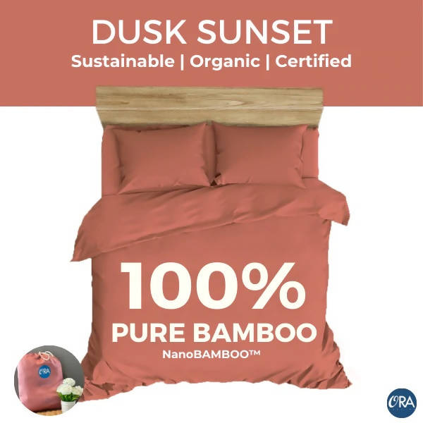 100% Natural Bamboo Bedsheet set - 5" Ice Pink Bedsheets Ora Bedding 100% Natural Bamboo Bedsheet set - 5" Dark Sunset 