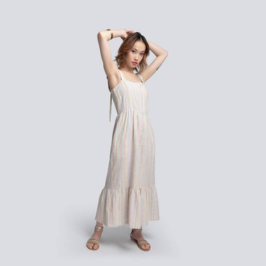Gabriella Sundress in Striped Linen - Dresses - Akosée - Naiise