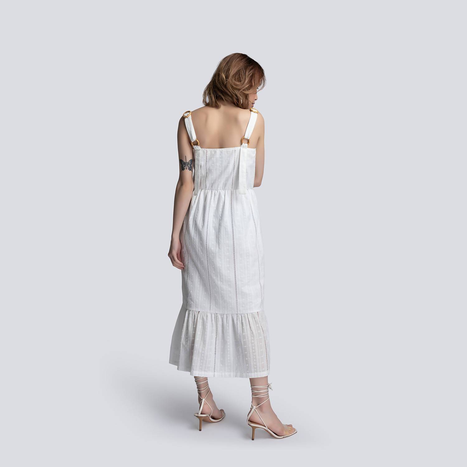 Gabriella Sundress in White - Dresses - Akosée - Naiise
