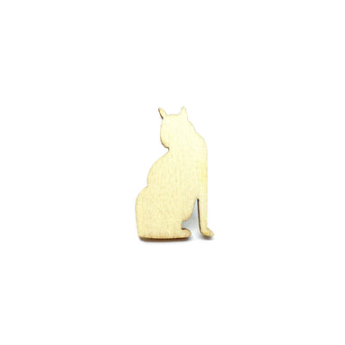 HDB Cat Wooden Brooch Pin - Brooches - Paperdaise Accessories - Naiise