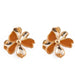 Delphinium- Flora Stud Earrings in Yellow Gold Plating Earring Studs Forest Jewelry Mustard Yellow 