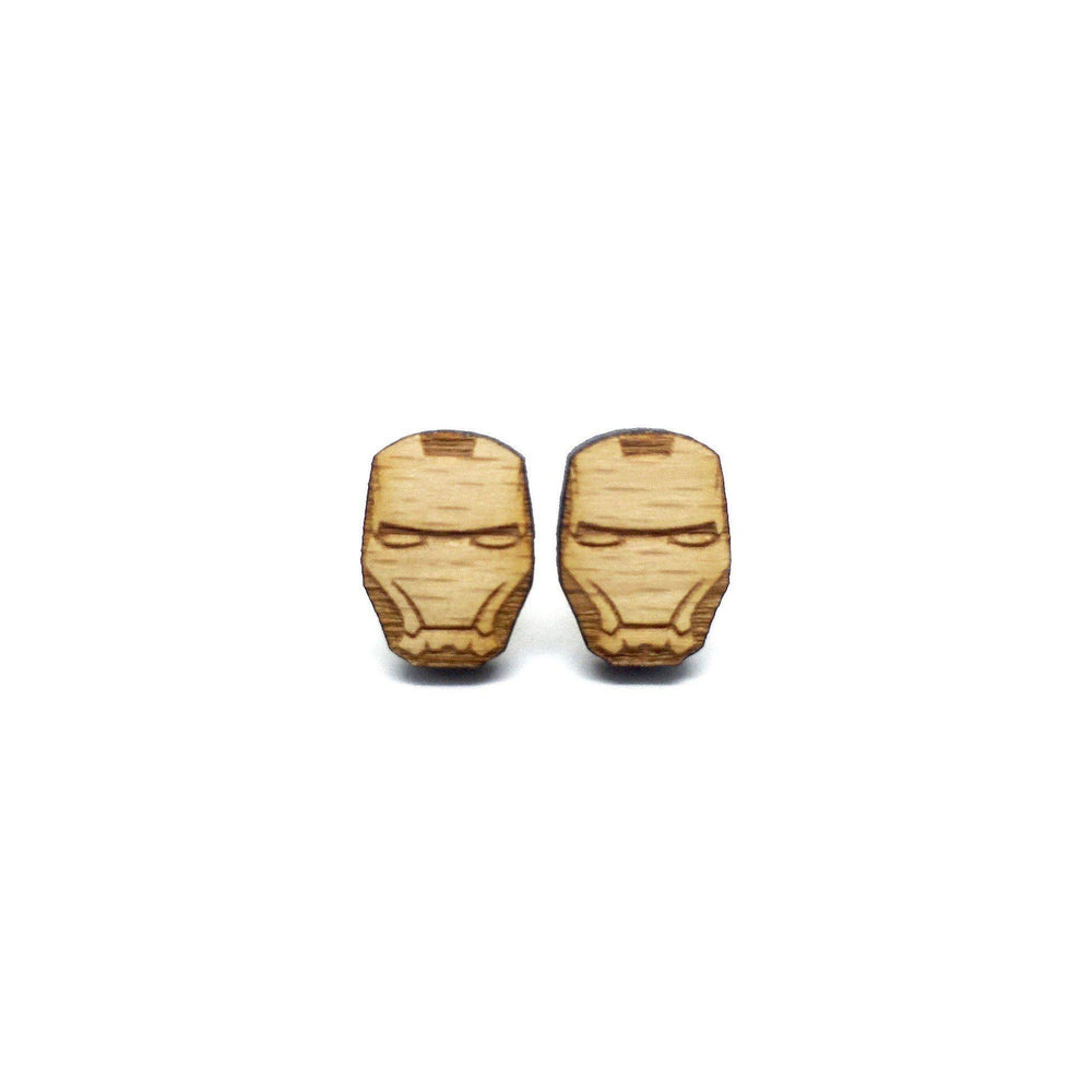 Iron Man Laser Cut Wood Earrings - Earrings - Paperdaise Accessories - Naiise