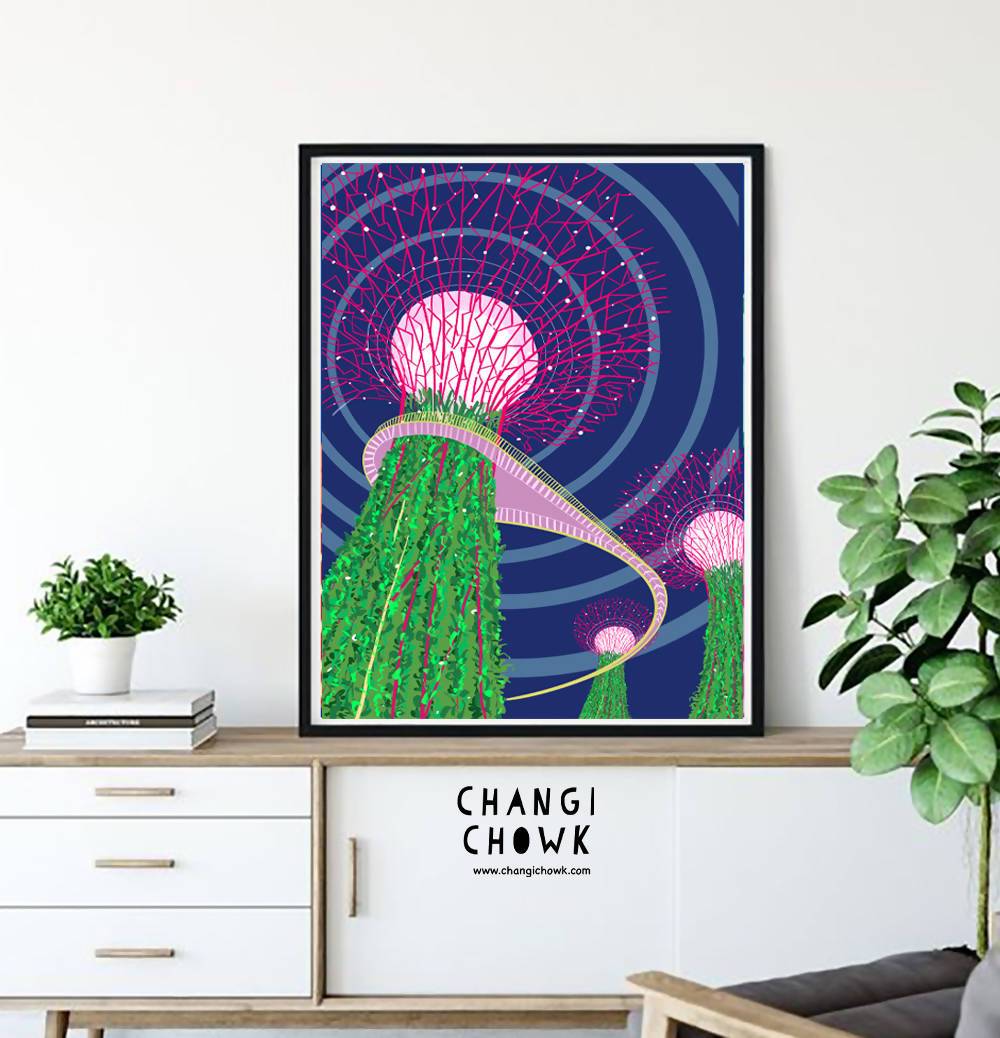 Gardens By The Bay Wall Art Print Novelty Gifts Changi Chowk 
