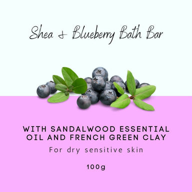 Shea & Blueberry Bath Bar with Sandalwood Essential Oil Soaps SoapCeuticals 