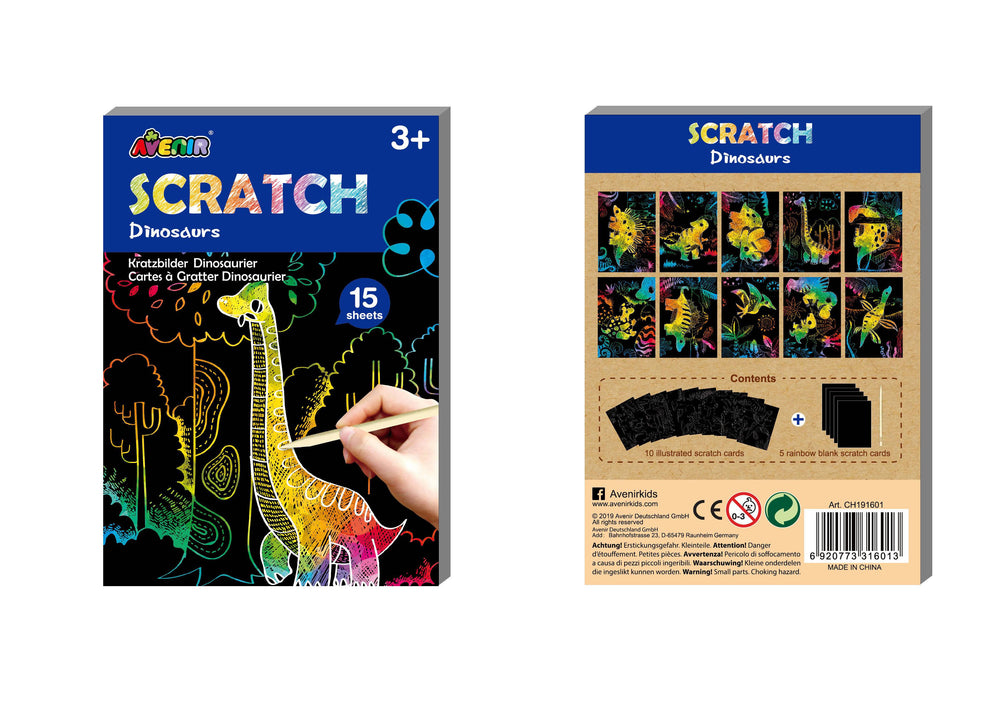 Avenir - Scratch Large Book - Magical Animals, Size: 8.25