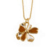 Delphinium- Flora Pendant in Yellow Gold Plating Pendants Forest Jewelry Mustard Yellow 