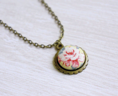 Karina Rose Handmade Fabric Button Necklace - Necklaces - Paperdaise Accessories - Naiise