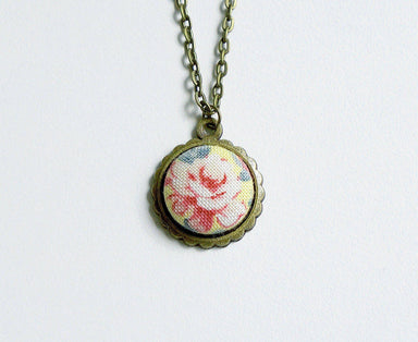 Karina Rose Handmade Fabric Button Necklace - Necklaces - Paperdaise Accessories - Naiise
