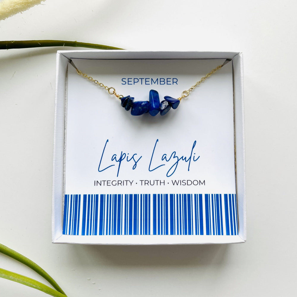 Lapis Lazuli - September Birthstone Necklace Necklaces Colour Addict Jewellery 
