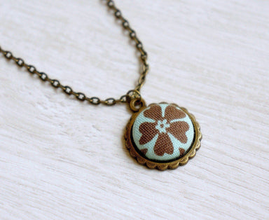 Lauryn Rose Handmade Fabric Button Necklace - Necklaces - Paperdaise Accessories - Naiise