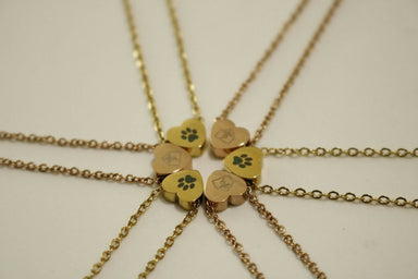 Heart a Paw necklace in yellow gold Local Jewellery Postman’s Trinkets 