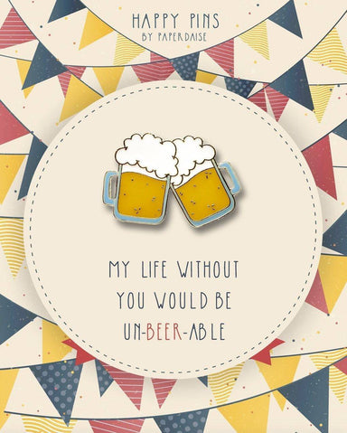 Life Without You UnBEERable Beer Enamel Pin - Pins - Paperdaise Accessories - Naiise