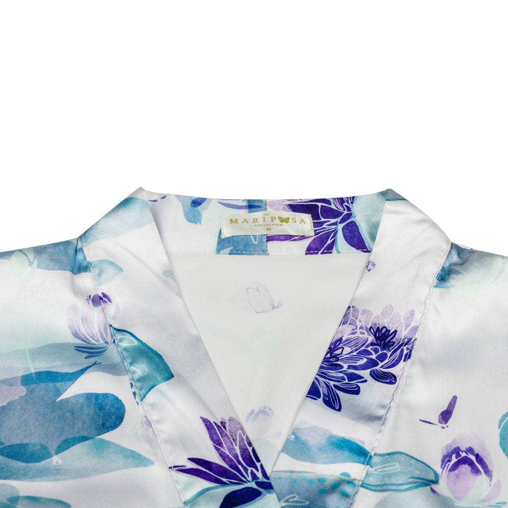 Lotus Flower Kimono Robe (Midi) - Sleepwear for Women - The Mariposa Collection - Naiise