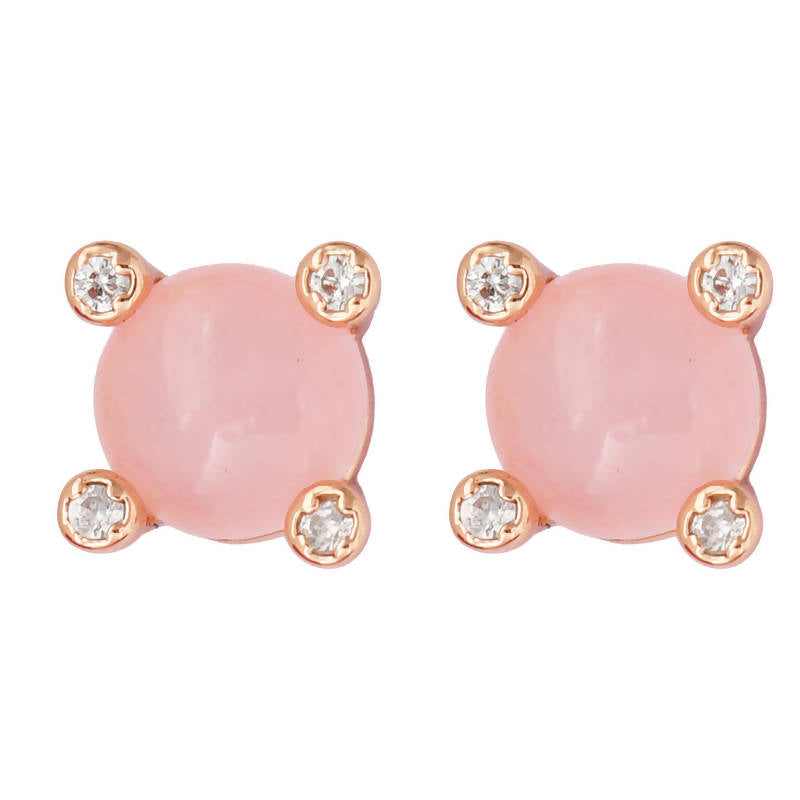 Little Pixies - Adorable Stud Earrings Earring Studs Forest Jewelry Rose Quartz Rose Gold 
